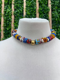 Heishi Clay Bone Choker Necklace