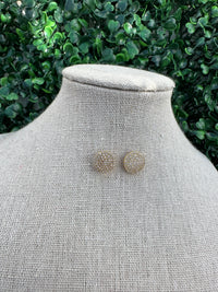 Stone Pave Stud Earrings