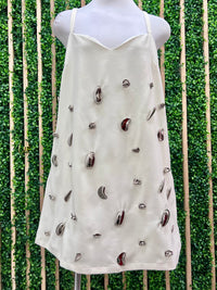 Cream Design Studs Cami Dress