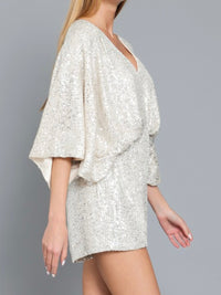 Silver Nude kimono Romper