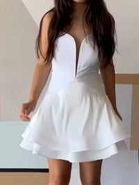 Delicate Sweetheart Strapless Short Dress