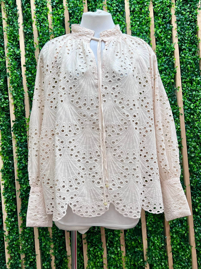Exquisite Eyelet Boho Blouse