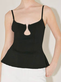 Buckle Detail Knit Cami Top