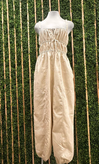 Shirred Front Jogger Jumpsuit