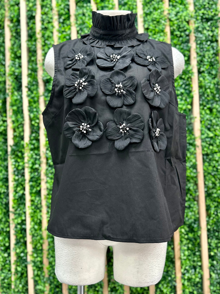 Exquisite Floral Organza Blouse