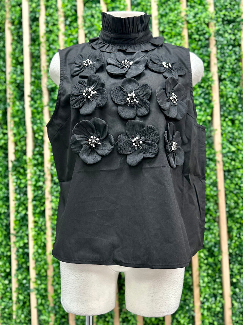 Exquisite Floral Organza Blouse