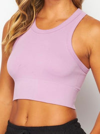 High Neck Racerback Crop Basic