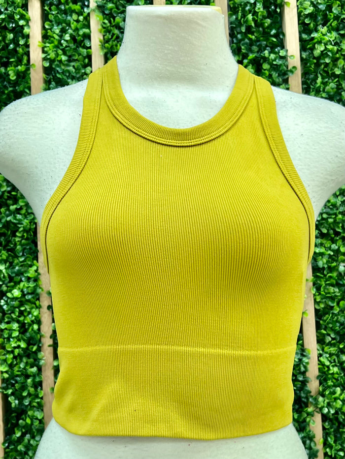 High Neck Racerback Crop Basic