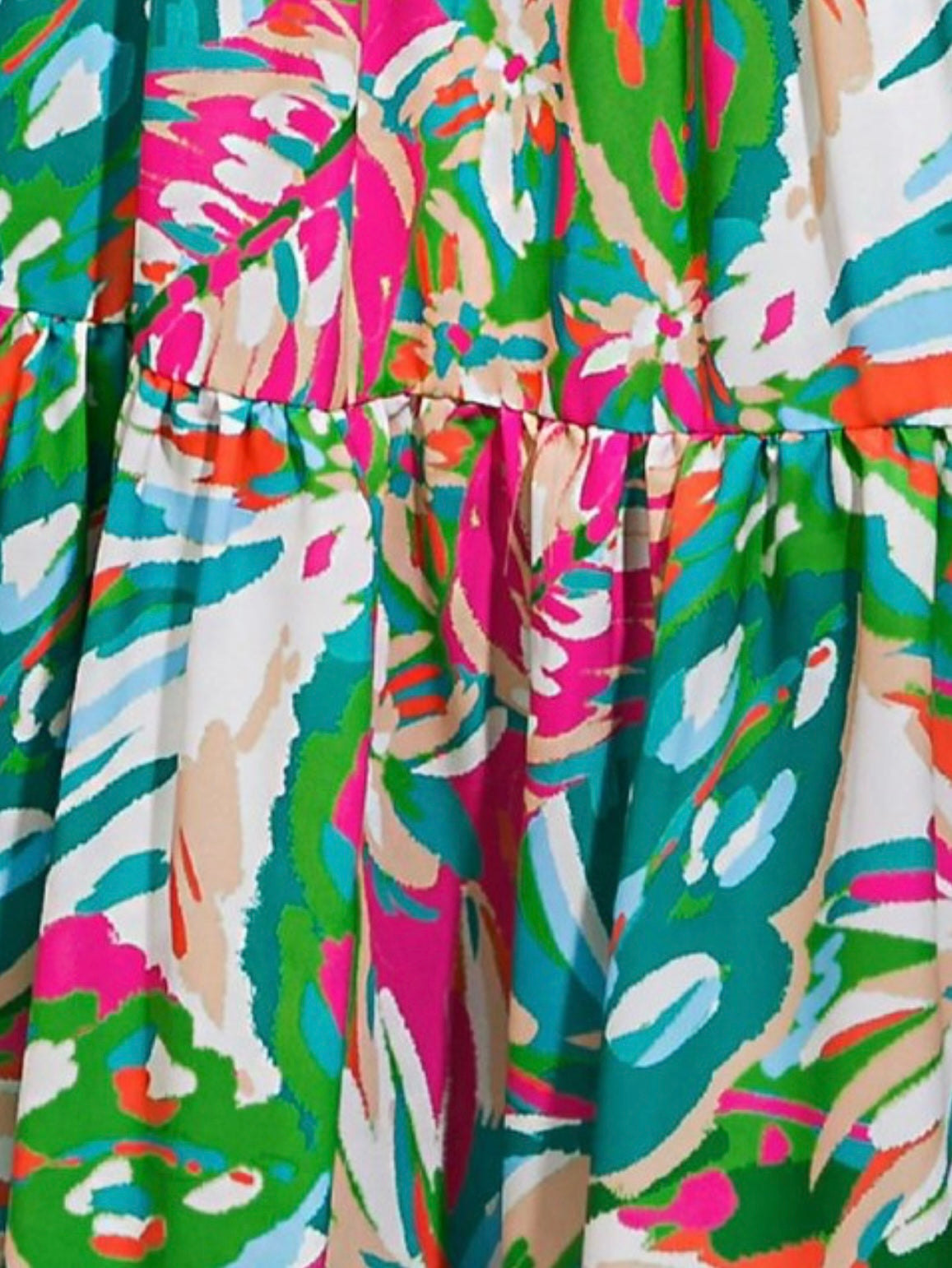 Green Pink Resort Maxi Skirt