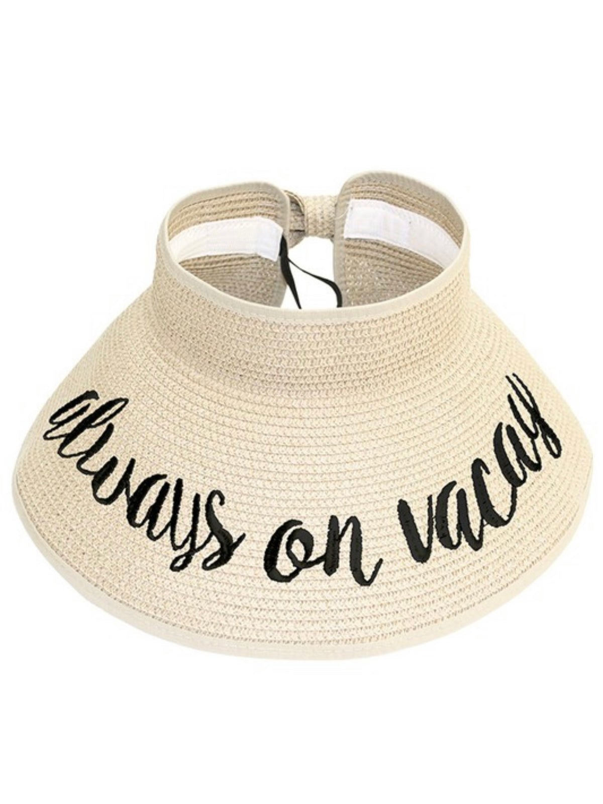 Embroidered Message Roll Up Visor