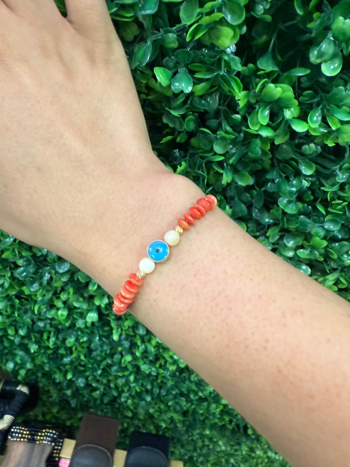 Greece Red Beads Eye Bracelet
