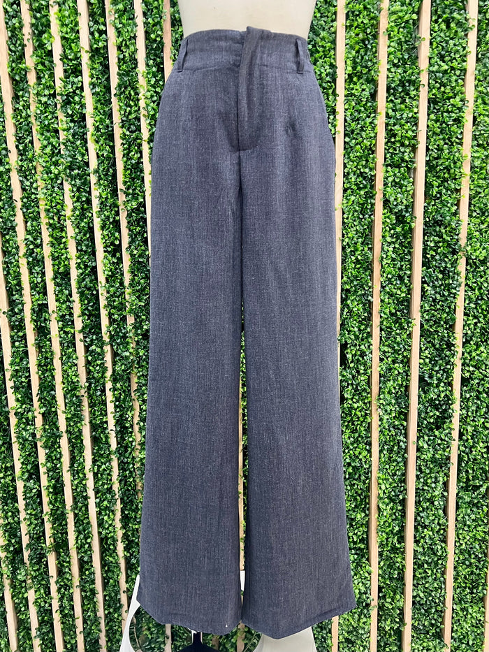 High Waist Navy Trouser