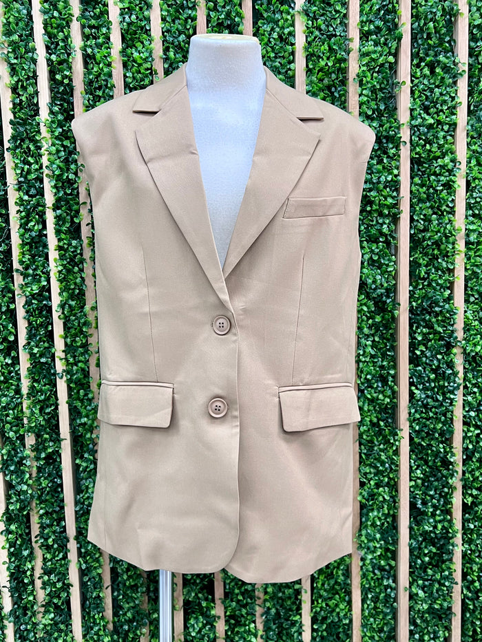 Beige Vest Jacket