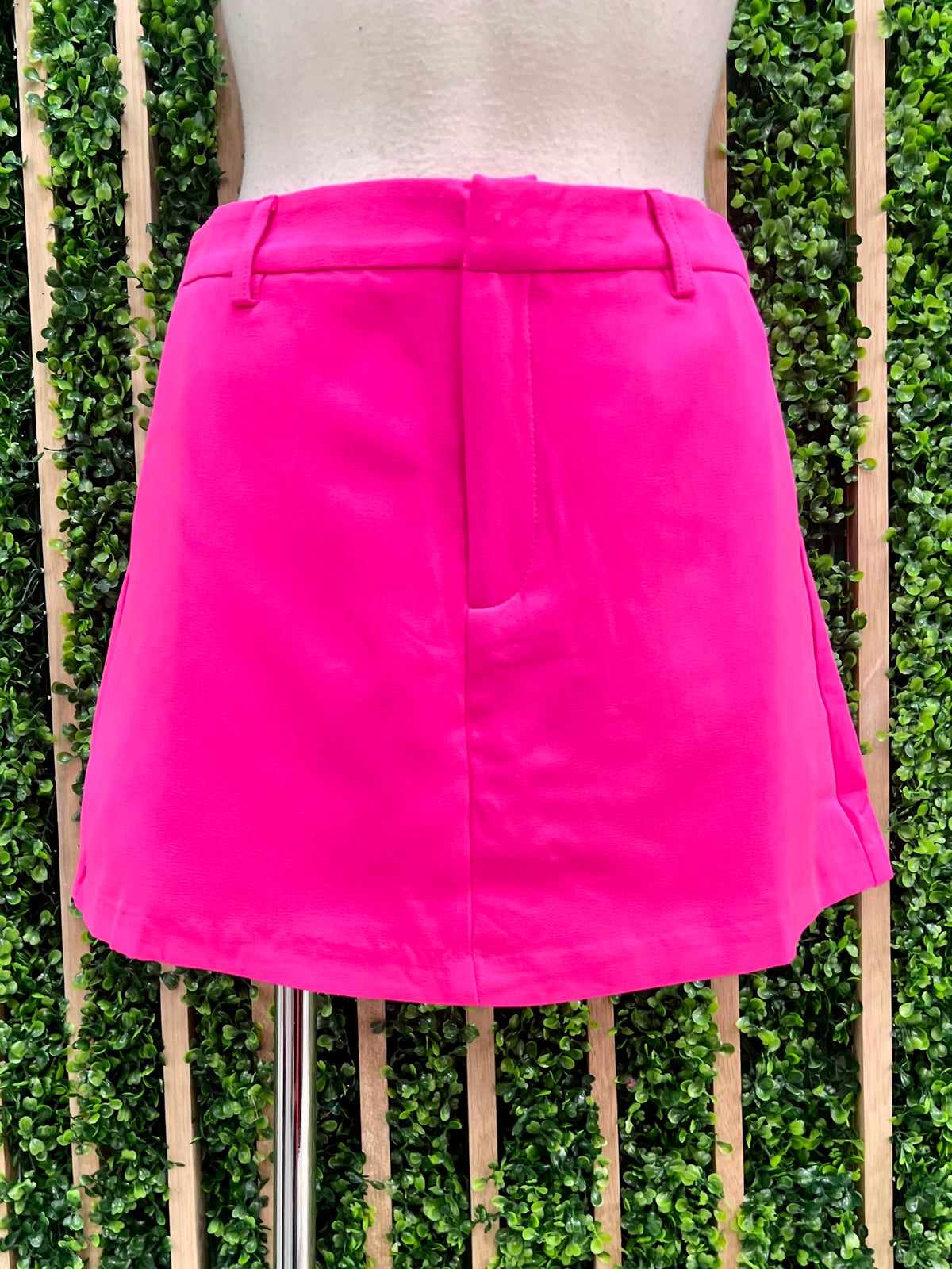 Hot Pink Fitted Skort