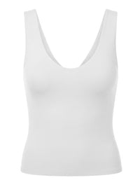 V Neck Reversible Tank basic Top