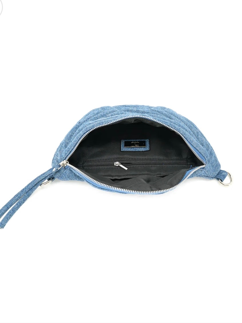 Denim Star Puffed Fanny Pack