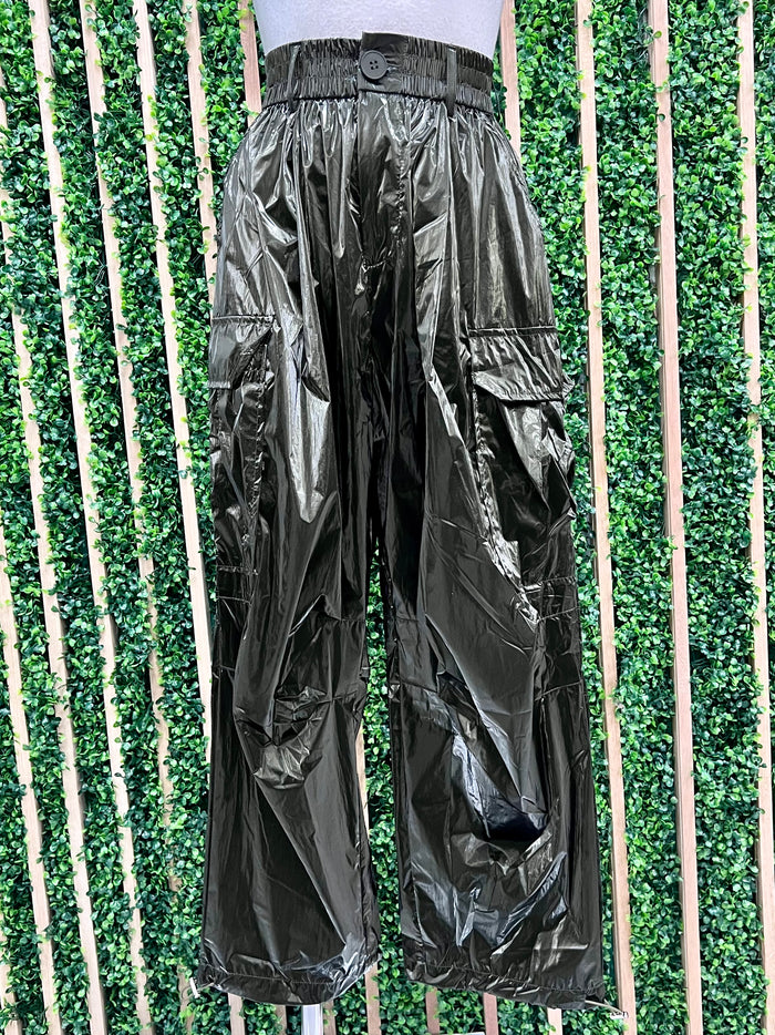 High Waist Metallic Jogger