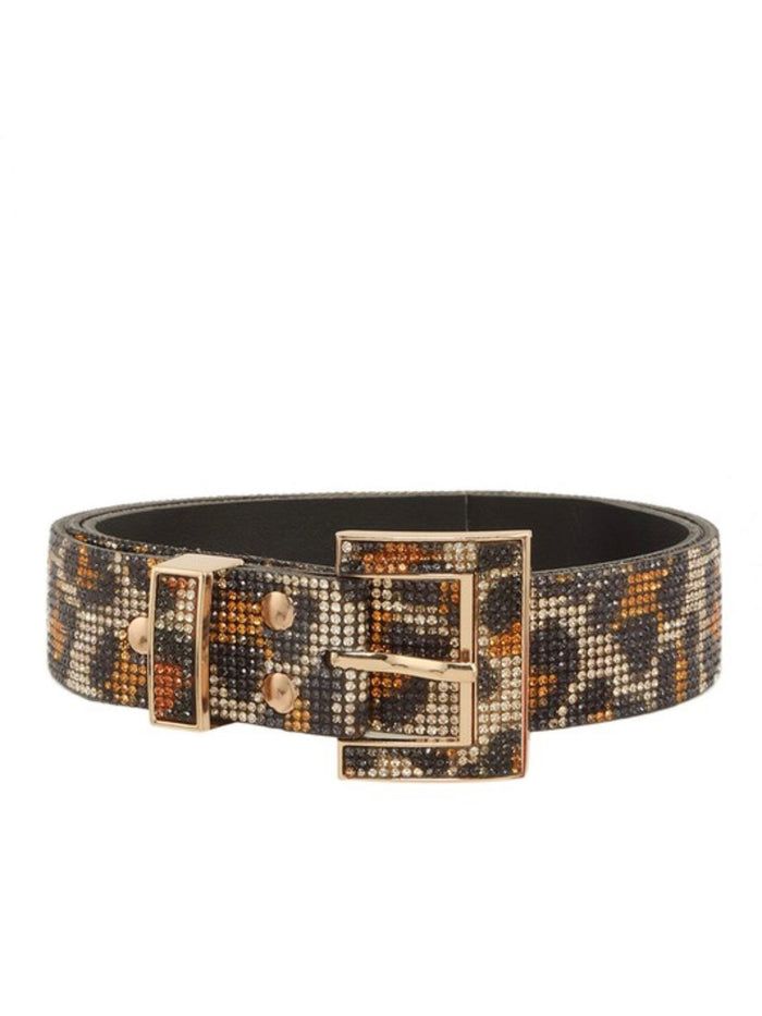 Rhinestone Leopard Belt