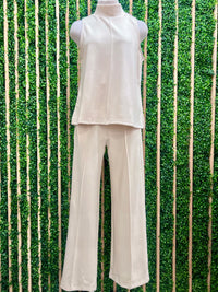 Elegant High Neck Modal Pant Set