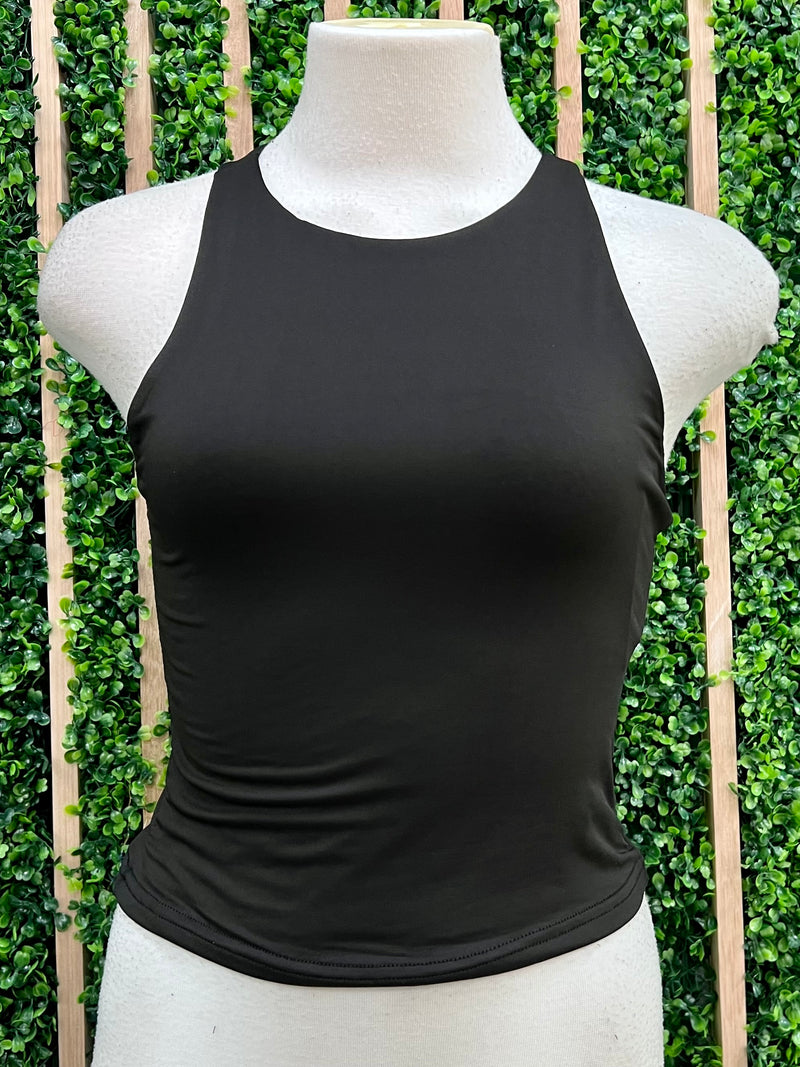 Countour Double Layered Basic Crop Top