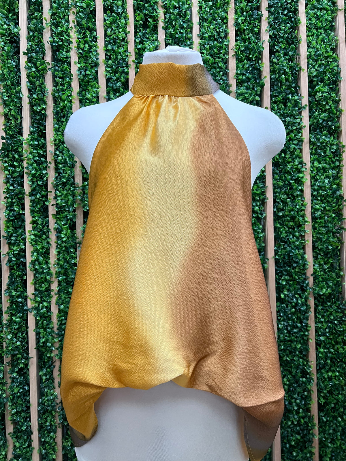 Dressy Halter Ombre Satin Top