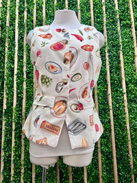 French Lunch Motif Vest