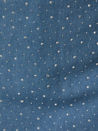 Rhinestone Denim Skort