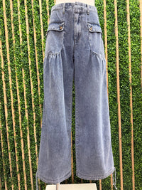 Denim Drawstring Balloon Pant