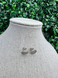 Stone Pave Stud Earrings