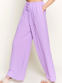Crinkled Wide Leg Pant