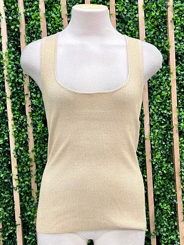 Lurex Racerback Tank Top