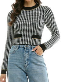 Black Houndstooth Sweater
