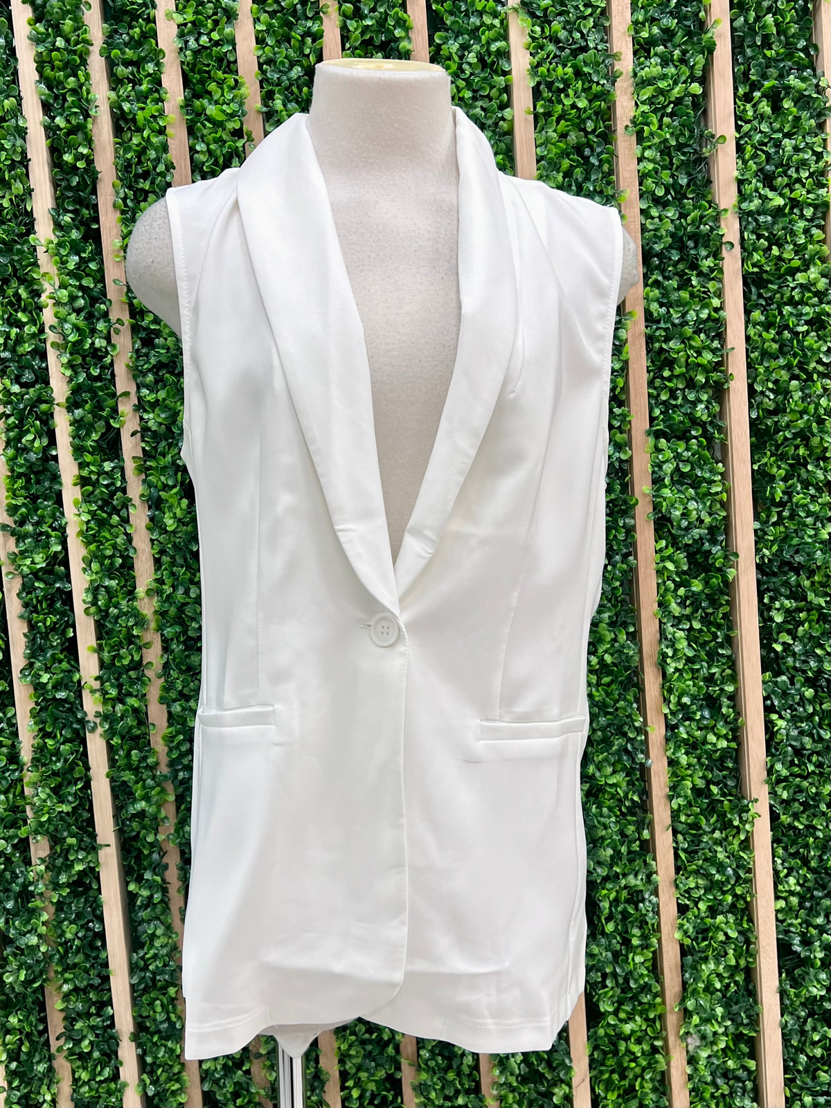 Twill Long Vest