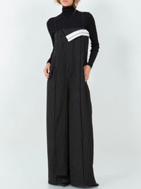 Pinstripe Loose Fit Jumpsuit