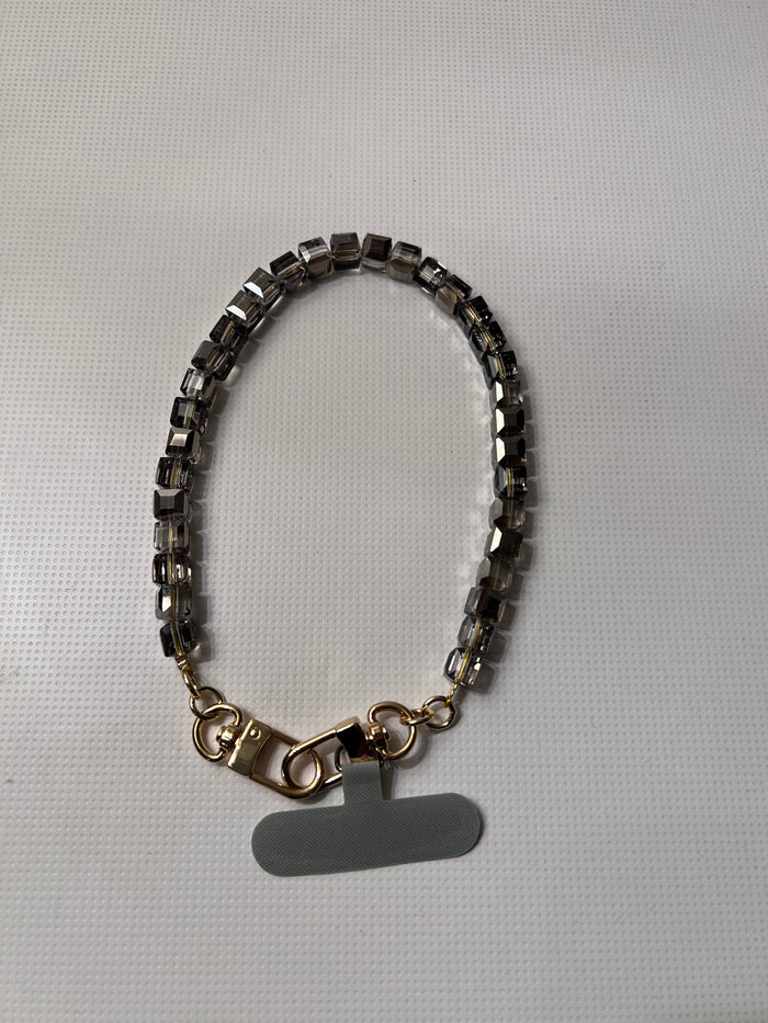 Crystal Cubes Short Keychain and Phone Strap