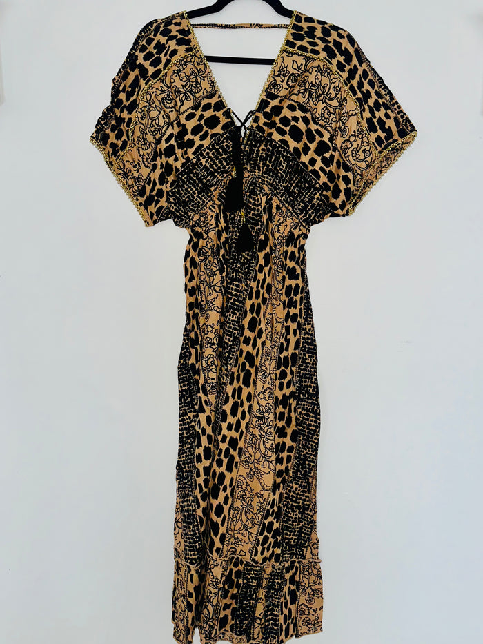Neutral Safari Front Tie Maxi