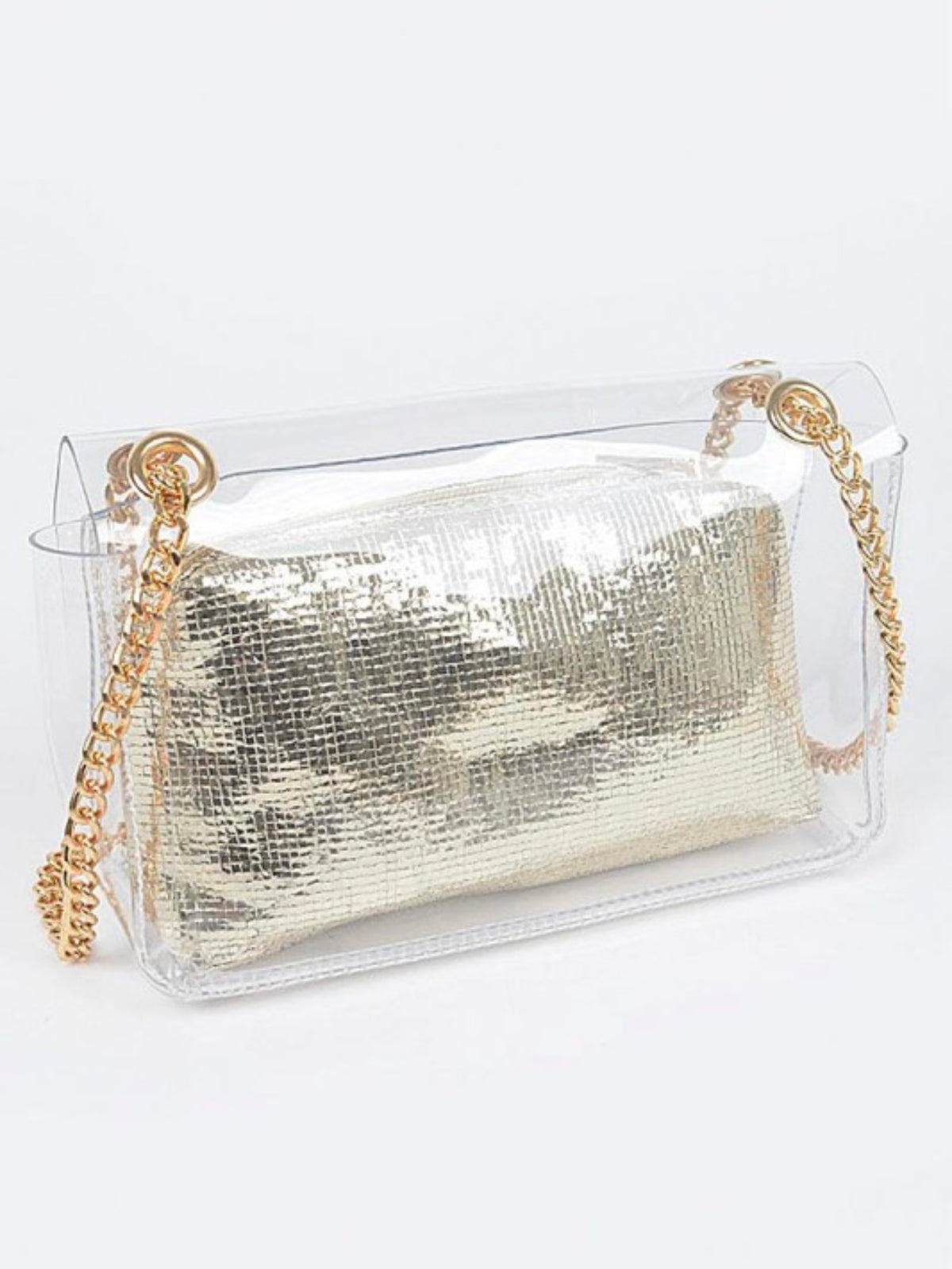 Clear Insert Detail Stadium Bag – Transparent Crossbody Purse Collection