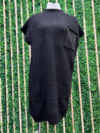 Drop Shoulder Sweater Knit Mini Dress