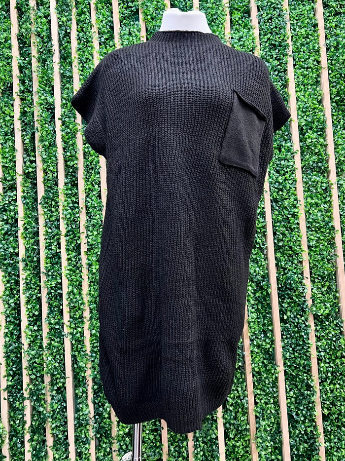 Drop Shoulder Sweater Knit Mini Dress