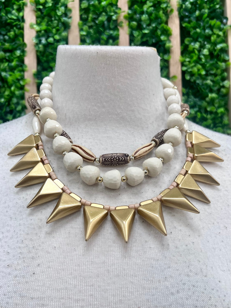Resin Beads Ethnic Necklace