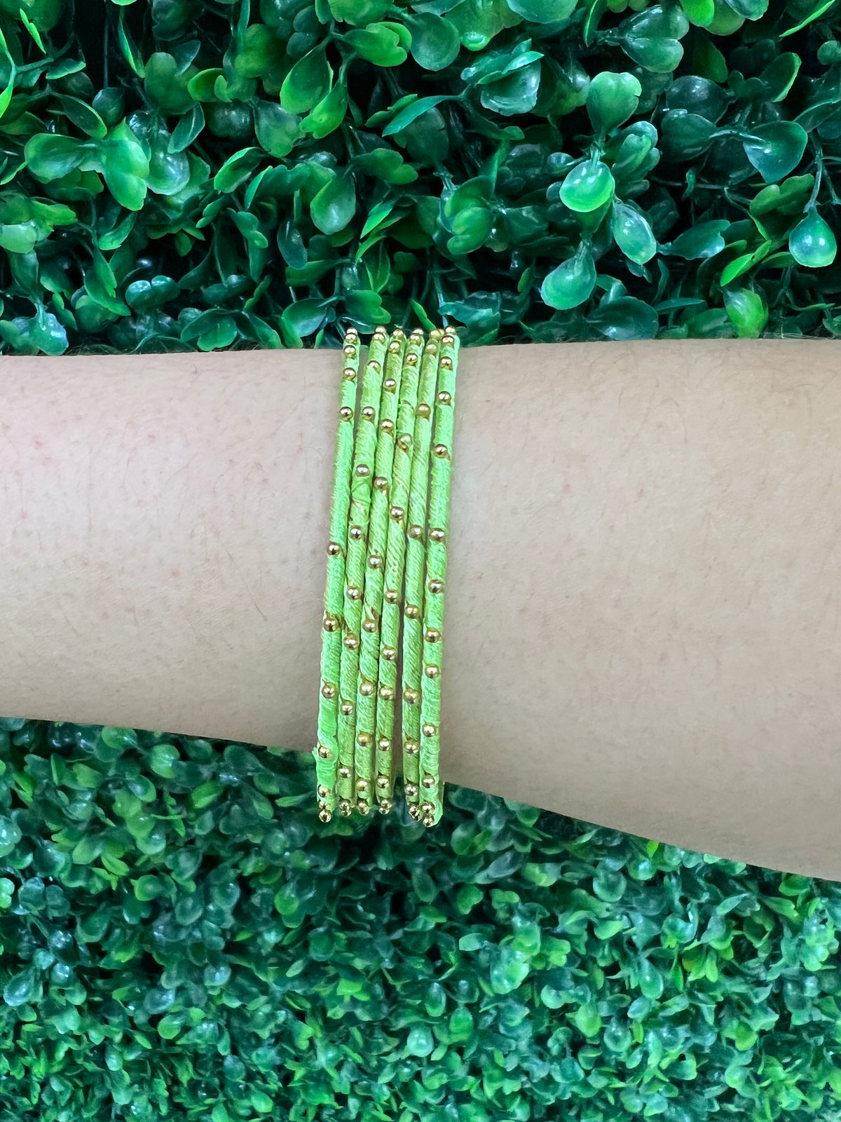 Multicolor Silk Bangle Set