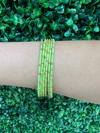 Multicolor Silk Bangle Set