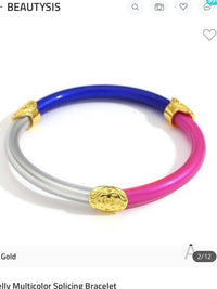 Tricolor Jelly Bangle Set