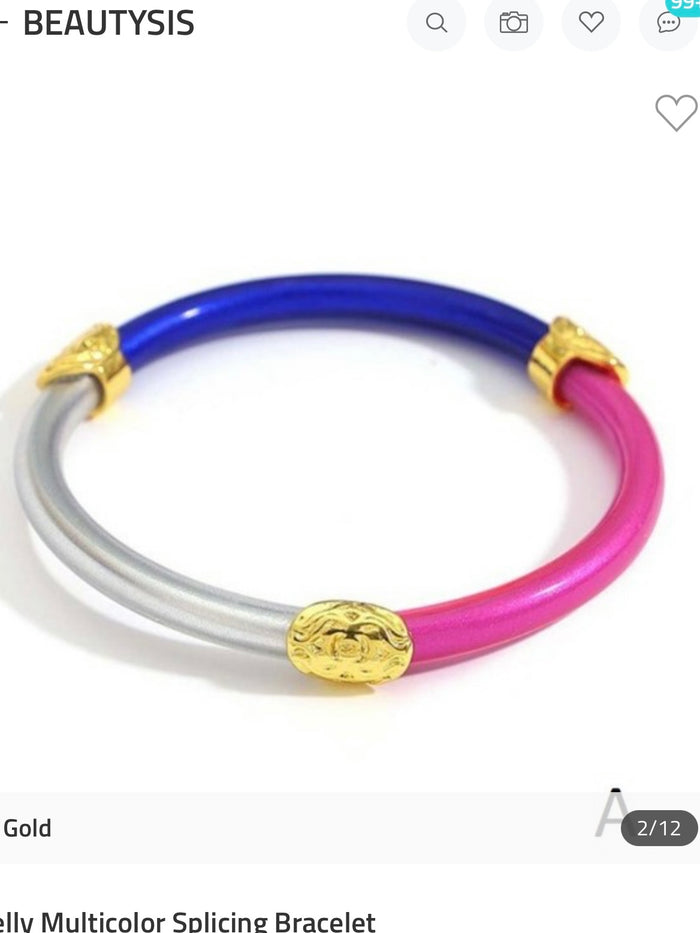 Tricolor Jelly Bangle Set