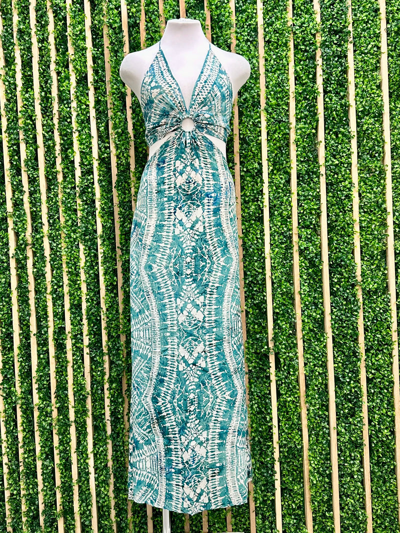 Halter Cutout Maxi Dress