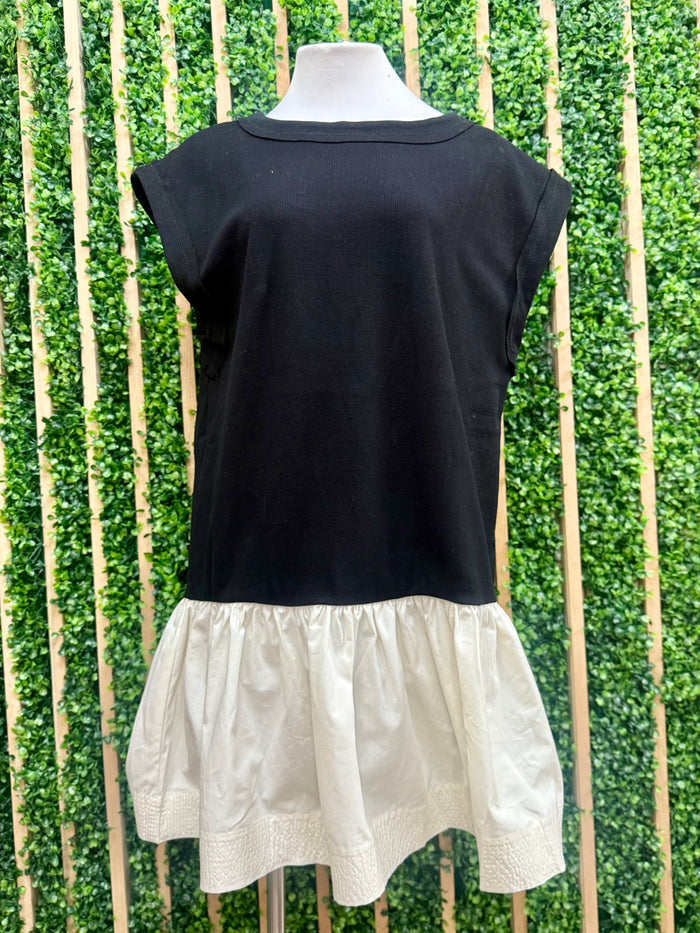 Cream Dropwaist Skirt Short Cami Dress