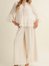 Vanilla Isla Grace Ruffle Blouse