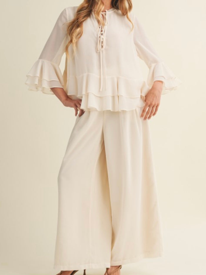 Vanilla Isla Grace Wide-Leg Pants