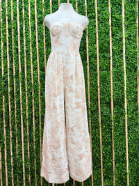 Dior Inspired Floral Pattern Jumpsuit
