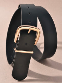 Round D Buckle Metal Loop Belt